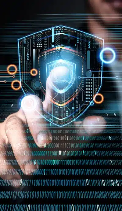 maxtech managed it services graphic of a finger pressing a virtual button for managed it services tech support